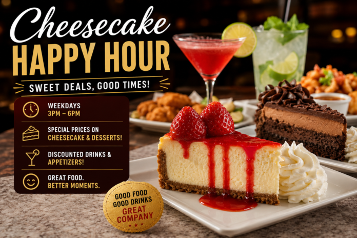 cheesecake happy hour