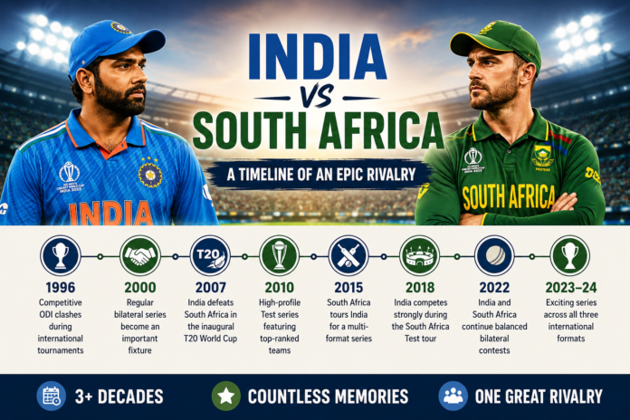 india national cricket team vs south africa national cricket team timeline